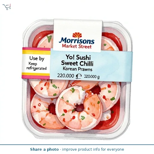 Morrisons Market Street Yo! Sushi Sweet Chilli Korean Prawns 220G