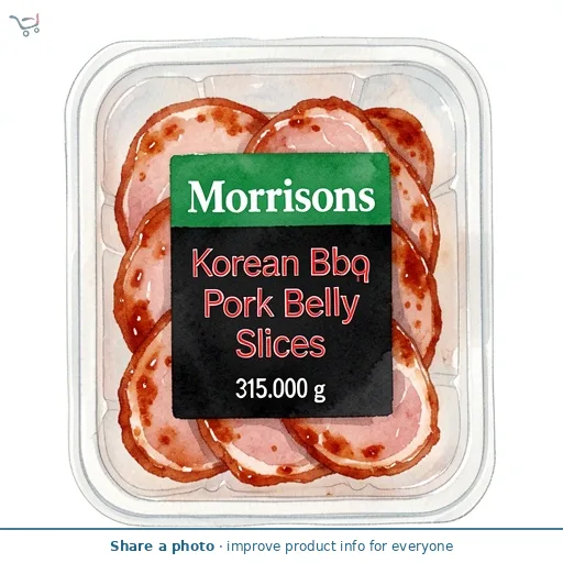 Morrisons British Korean Bbq Pork Belly Slices 315g