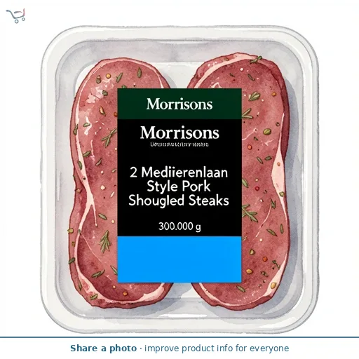 Morrisons British Mediterranean Style Pork Shoulder Steaks 2 Pack 300g