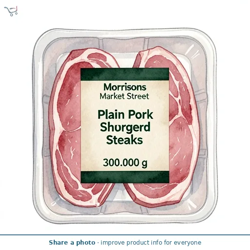 Morrisons British Plain Pork Shoulder Steaks 300g