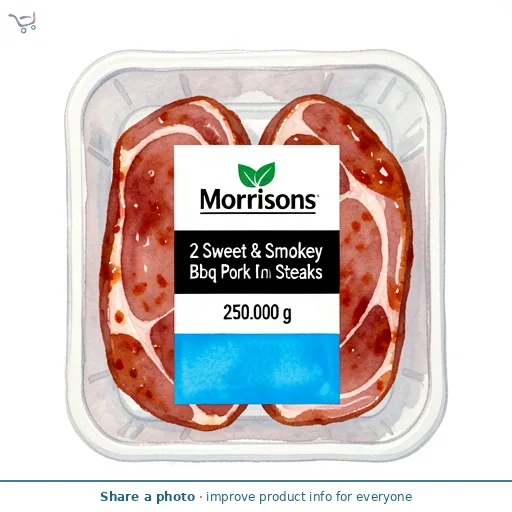 Morrisons British Sweet & Smokey Bbq Pork Loin Steaks 2 Pack 250g