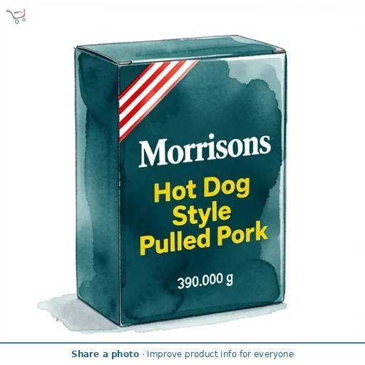 Morrisons Hot Dog Style Pulled Pork 390G
