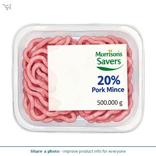 Morrisons Savers British Pork Mince 20% Fat 500g