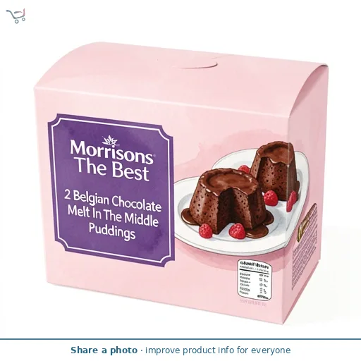 Morrisons The Best 2 Belgian Chocolate Melt In The Middle Puddings 200G