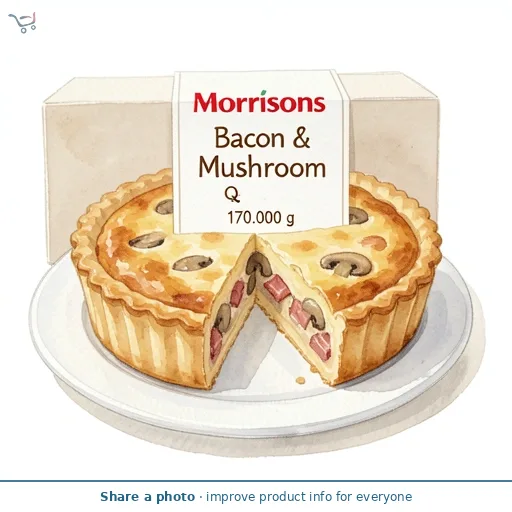 Morrisons Bacon & Mushroom Quiche 170g