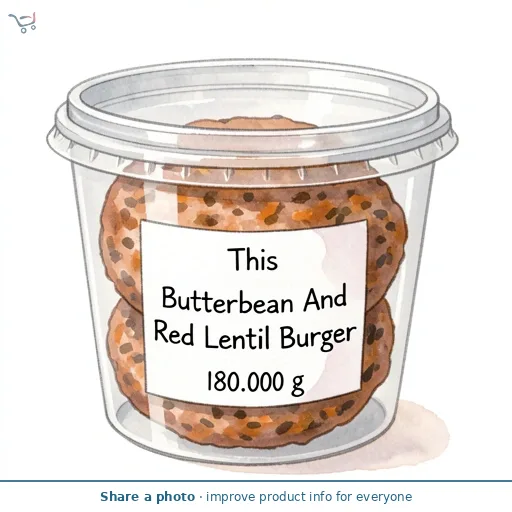 This Butterbean And Red Lentil Burger 180G