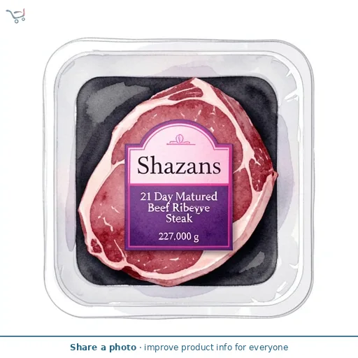 Shazans 21 Day Matured Beef Ribeye Steak 227g