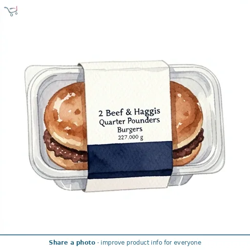 Malcolm Allan 2 Beef & Haggis Quarter Pounders Burgers 227g