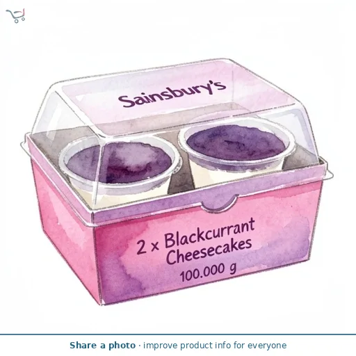 Sainsbury's Blackcurrant Cheesecakes 200g (2 x 100g)