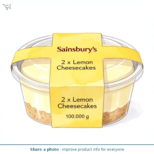 Sainsbury's Lemon Cheesecakes 200g (2 x 100g)