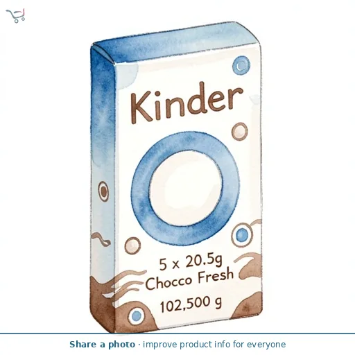 Kinder Choco Fresh 5 x 20.5g Milk Chocolate & Hazelnut Chilled Snack