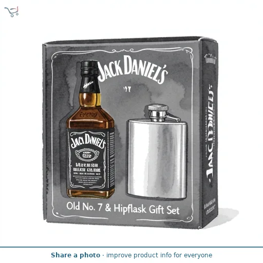 Jack Daniel's Old No. 7 & Hipflask Gift Set