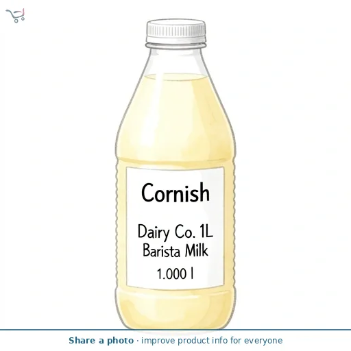 Cornish Dairy Co Barista Milk 4% Fat Made for Coffee 1 Litre