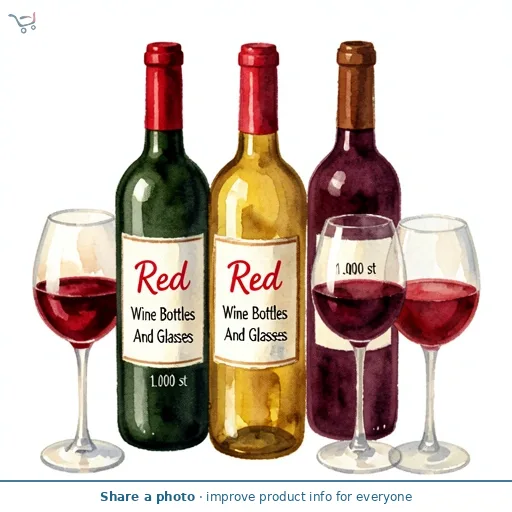 Red Wine Bottles And Glasses