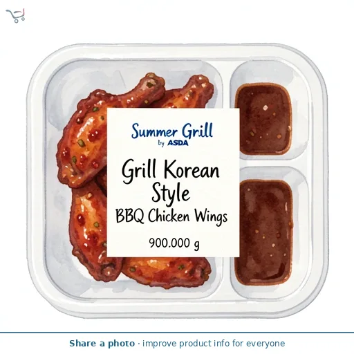 Summer Grill by ASDA Grill Korean Style BBQ Chicken Wings 900g