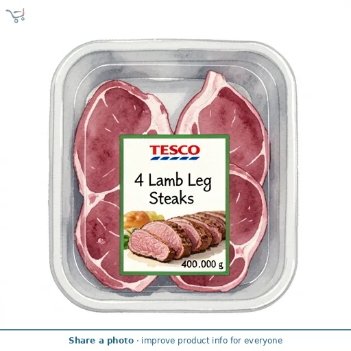 Tesco 4 Lamb Leg Steaks 400g 