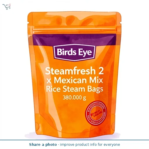 Birds Eye Steamfresh 2 x Mexican Mix Rice Steam Bags 380g
