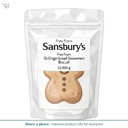 Sainsbury's Free From 32g Gingerbread Snowman Biscuit