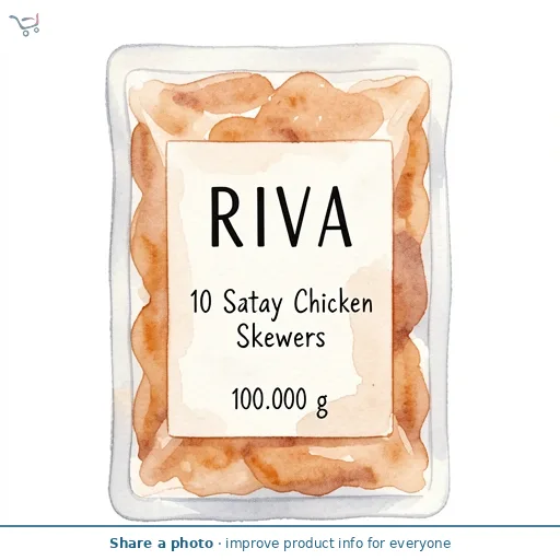 Riva 10 Satay Chicken Skewers 100g