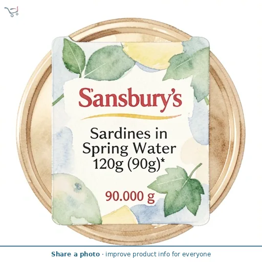 Sainsbury's Sardines in Spring Water 120g (90g*)
