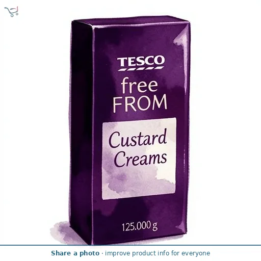 Tesco Free From Custard Creams 125G