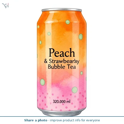 Peach & Strawberry Bubble Tea