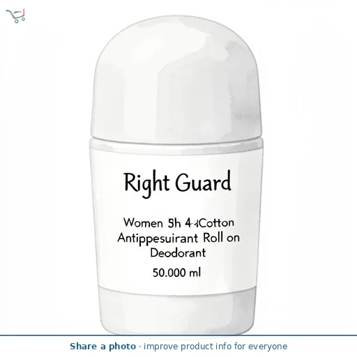 Right Guard Women 50ml 48h Cotton Antiperspirant Roll on Deodorant