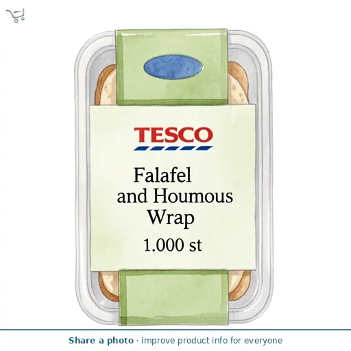 Tesco Falafel and Houmous Wrap
