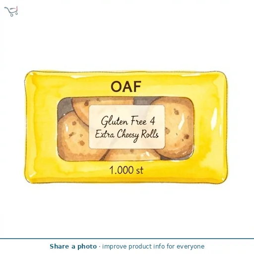 OAF Gluten Free 4 Extra Cheesy Rolls
