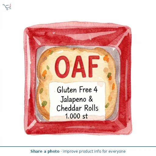 OAF Gluten Free 4 Jalapeno & Cheddar Rolls