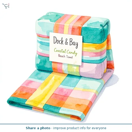 Dock & Bay Coastal Candy Beach Towel