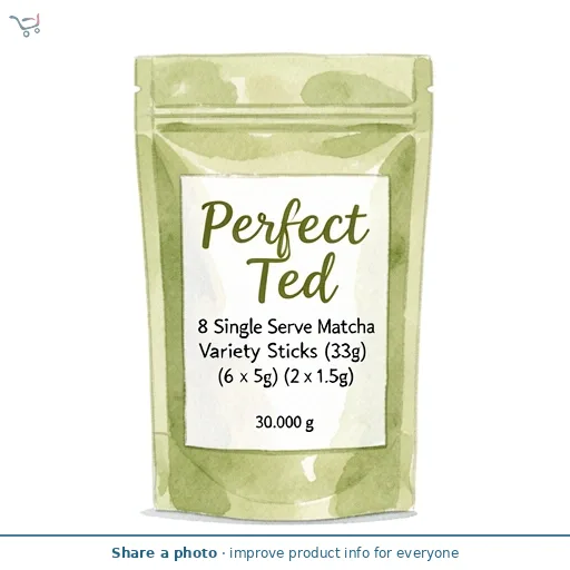 Perfect Ted 8 Single Serve Matcha Variety Sticks (33g) (6 x 5g) (2 x 1.5g)