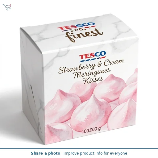 Tesco Finest Strawberry & Cream Meringues Kisses 100g