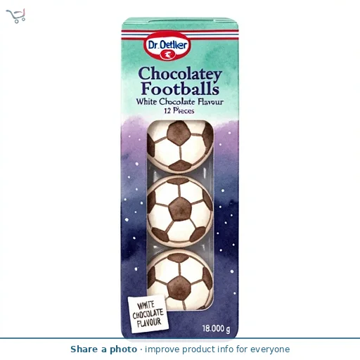 Dr. Oetker Chocolatey Footballs White Chocolate Flavour 12 Pieces 18g