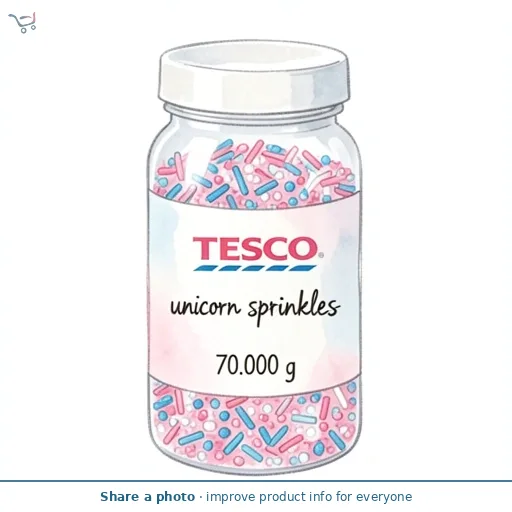 Tesco unicorn sprinkles 70g