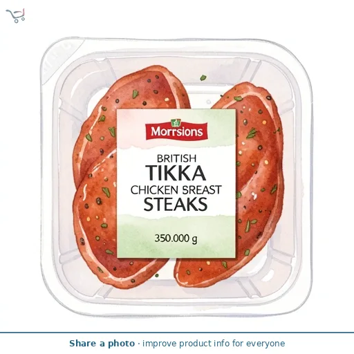 Morrisons British Tikka Chicken Breast Steaks 350g