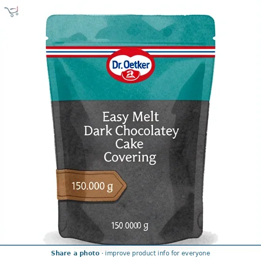 Dr. Oetker Easy Melt Dark Chocolatey Cake Covering 150G 