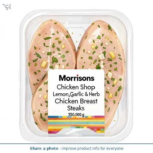 Morrisons British Chicken Shop Lemon,Garlic & Herb Chicken Steaks 350g