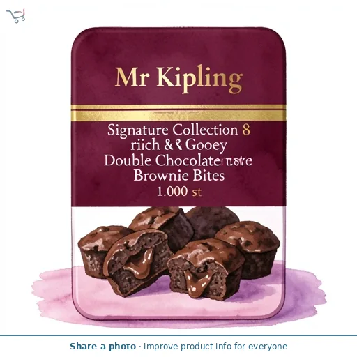 Mr Kipling Signature Collection 8 rich & Gooey Double Chocolate Brownie Bites