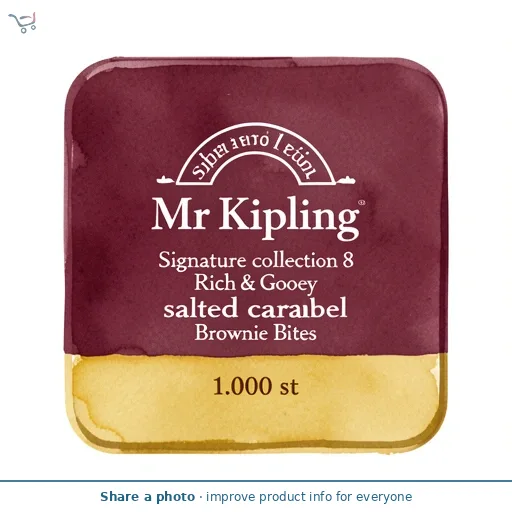 Mr Kipling Signature collection 8 Rich & Gooey salted caramel Brownie Bites