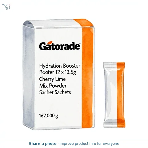 Gatorade Hydration Booster 12 x 13.5g Cherry Lime Mix Powder Sachets