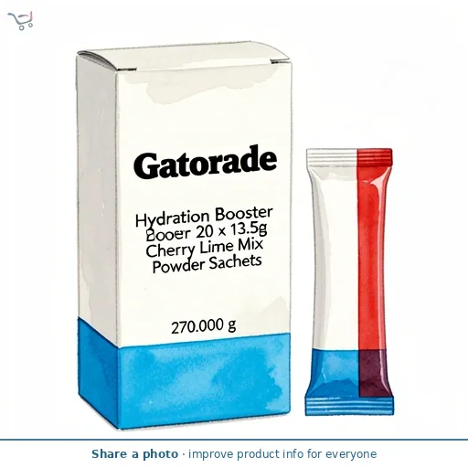 Gatorade Hydration Booster 20 x 13.5g Cherry Lime Mix Powder Sachets