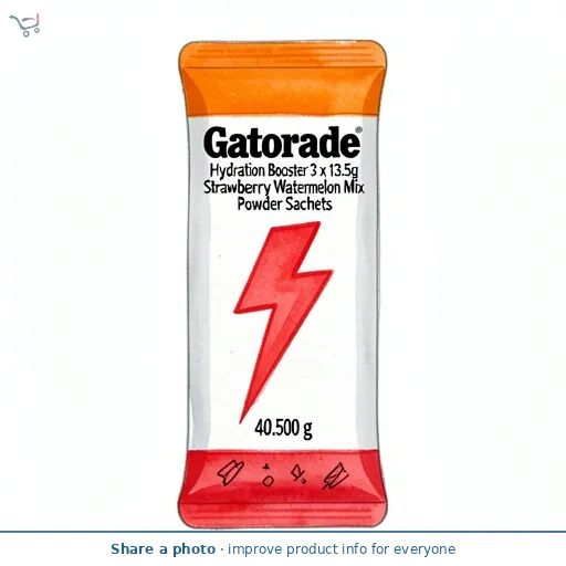 Gatorade Hydration Booster 3 x 13.5g Strawberry Watermelon Mix Powder Sachets