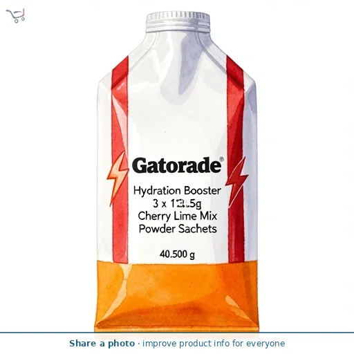 Gatorade Hydration Booster 3 x 13.5g Cherry Lime Mix Powder Sachets