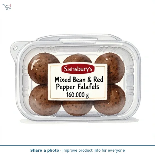 Sainsbury's Mixed Bean & Red Pepper Falafels 160g
