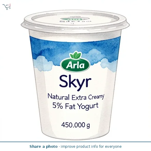 Arla Skyr Natural Extra Creamy 5% Fat Yogurt
