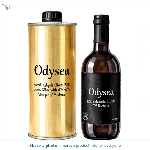 Odysea Greek Kalamata PDO Extra Virgin Olive Oil & Glaze with 60% Balsamic Vinegar of Modena