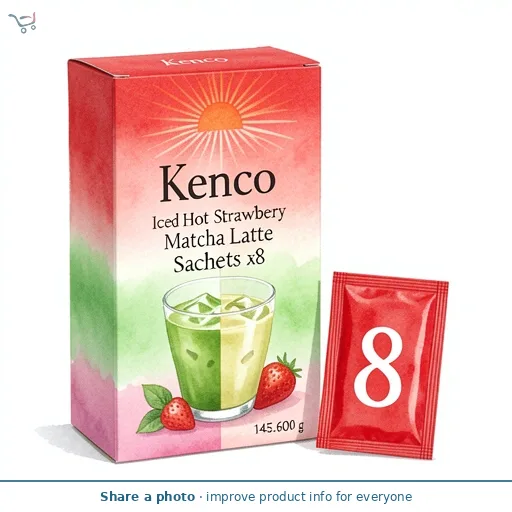 Kenco Iced Hot Strawberry Matcha Latte Sachets x8