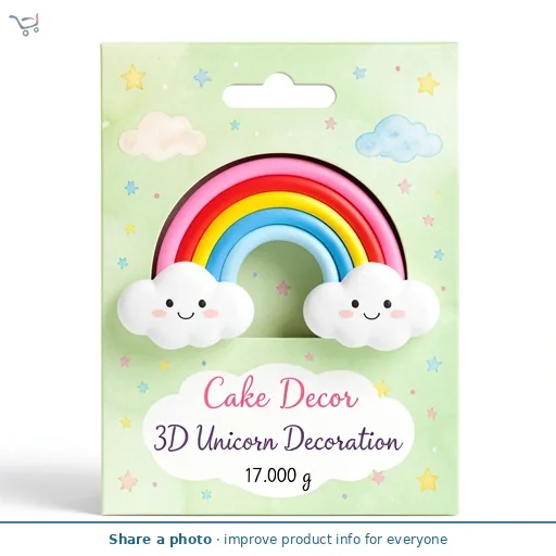 Cake Decor 3D Unicorn Decoration 