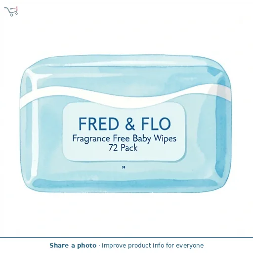 Tesco Fred & Flo Fragrance Free Baby Wipes 72 Pack